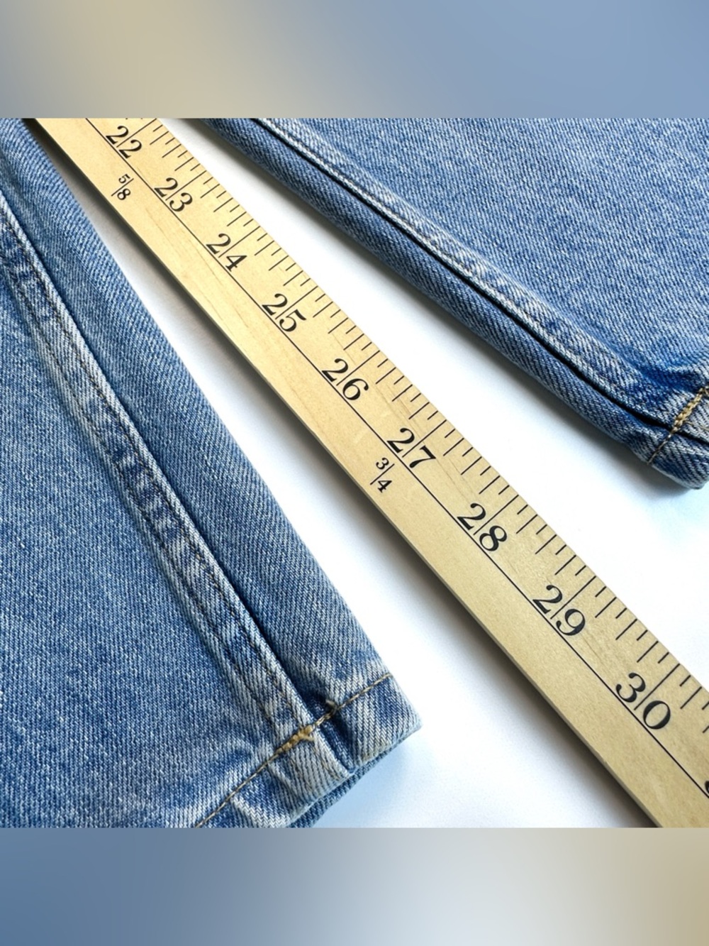 Everlane Way High Straight Leg Jeans Curvy Plus Size 18 High Rise Medium Wash - Picture 9 of 12